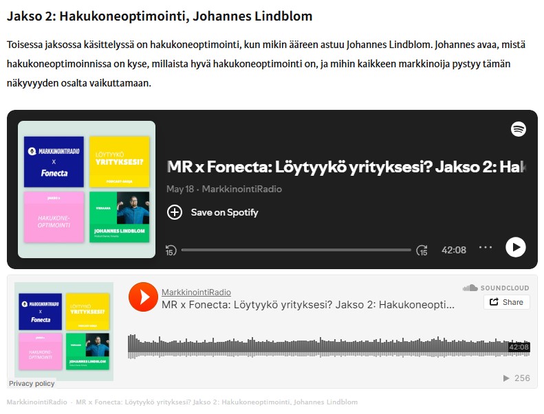 Kuvassa MarkkinointiRadion toisen jakson kuvaus ja upotus